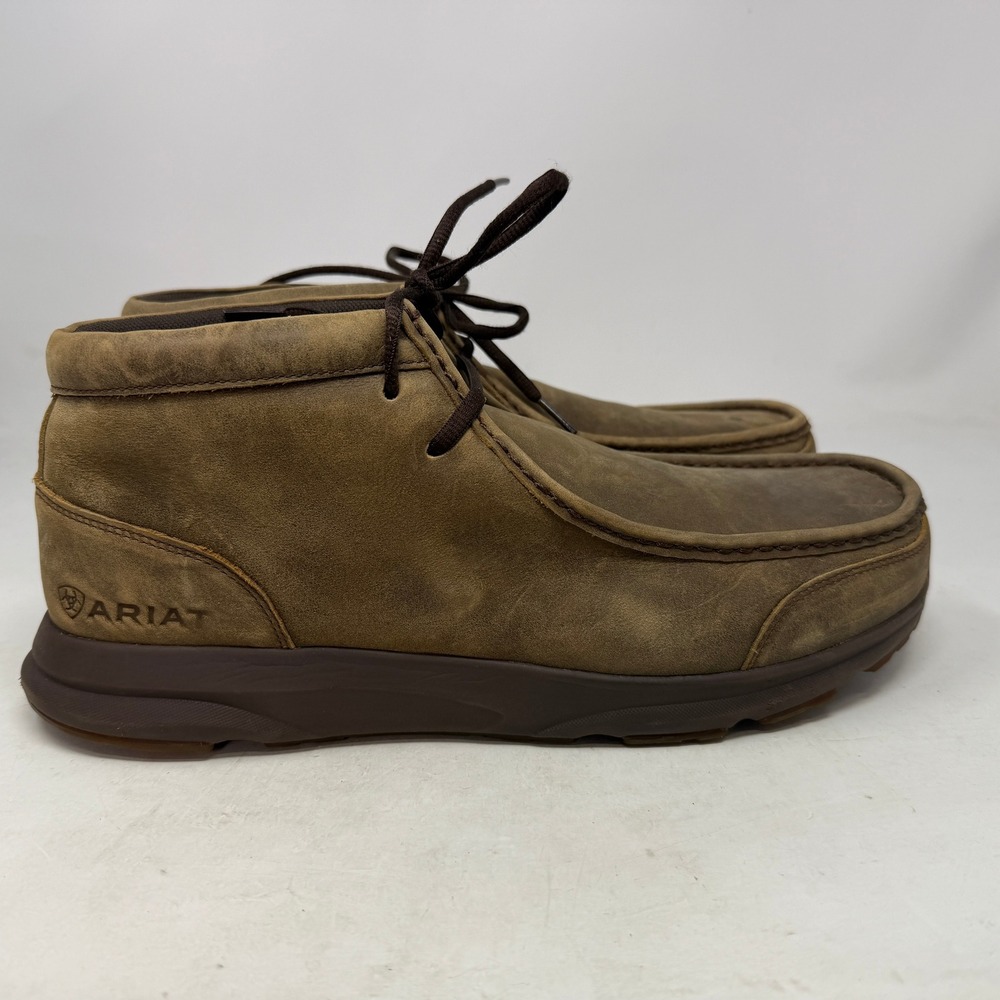Ariat Shoes Mens 11.5 D Spitfire 10021723 Brown Leather Moc Toe Chukka EUC